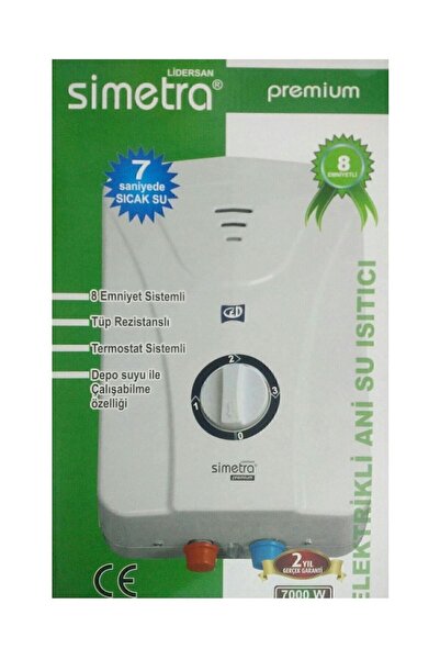 abnturk Premium Elektrikli Şofben Ani Su Isıtıcı 7000W 8 Emniyetli