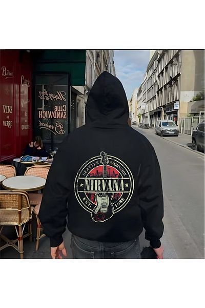 Aesthia Nirvana Design Hooded Unisex Sweatshirts Hoodie