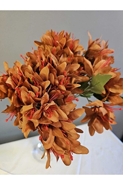 YASİMA 1 ADET5 DALLI kahverengi  RENGİ ÇAN ÇİÇEĞİ 34 CM EL BUKETI VAZO ARANJM...