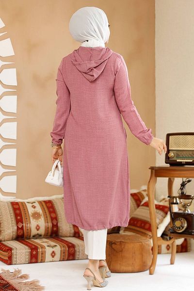 Neva Style كوب حجاب بسحاب وردي مغبر - 70792GK