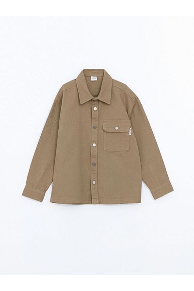 LC Waikiki Lcw Kids Khaki Long Sleeve Boy Shirt Jacket