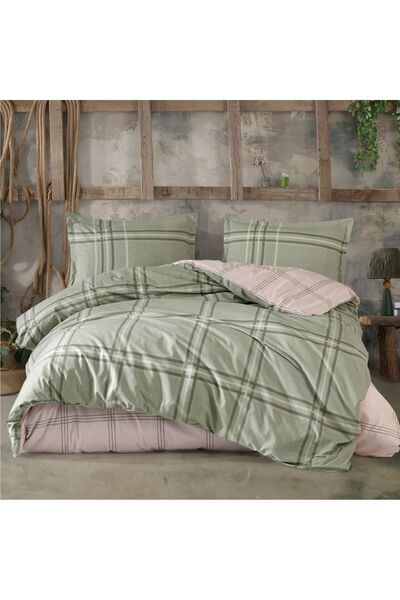 DENİZLİ ÇEYİZ Capella V1 Green Single Ranforce Duvet Cover Set