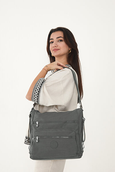 YOGII Sebe Model Women's Shoulder and Backpack with Seven Eyes Adjustable Strap Crinkle Water Resistant