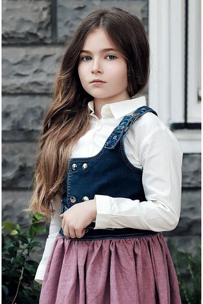 Hilal Akıncı Kids Markasensinkids Girl's Design Top Jeans Vest Gilet Pink Salopet Dress