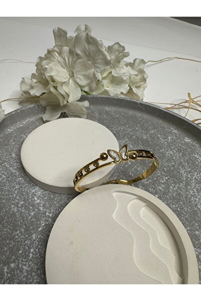 LOVELYSTORE سوار من الفولاذ على شكل فراشة