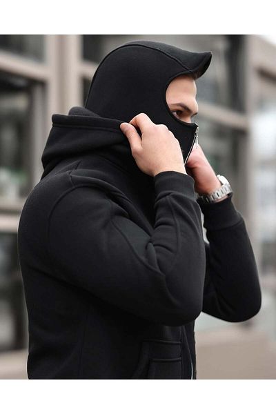 Liberto Masked 3 Thread Shardoned Double Pocket Hooded Sweat