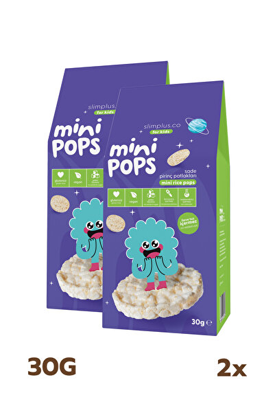 slimplus عبوتان من رقائق الأرز الصغيرة للوجبات الخفيفة 30 جرام