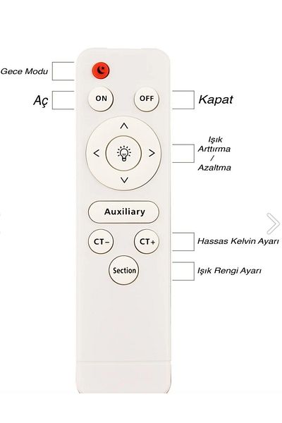 KUZEY AYDINLATMA Lina Two Tier 4 Led 3 Color Led Modern Chandelier with Remote Control