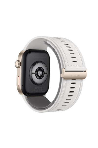 Huawei Watch D2 Gold With White Composite Leather Strap