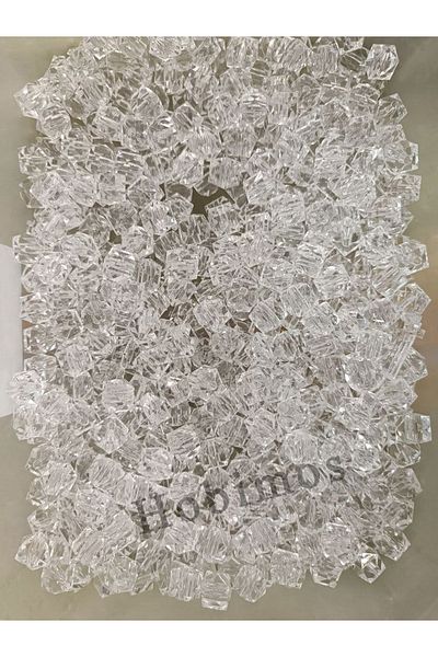 Hobimos 500Pcs 12 mm Clear Acrylic Cube Bag Jewelry Beads