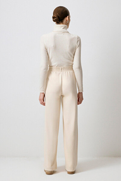 Touché Privé Pletené kalhoty rovného střihu s elastickým pasem