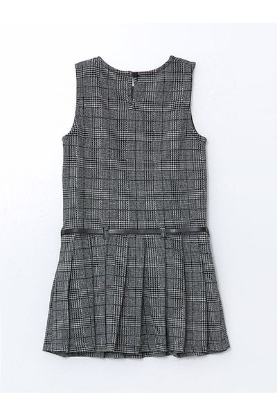 LC Waikiki LCW Kids Crew Neck Plaid Girl's Dress