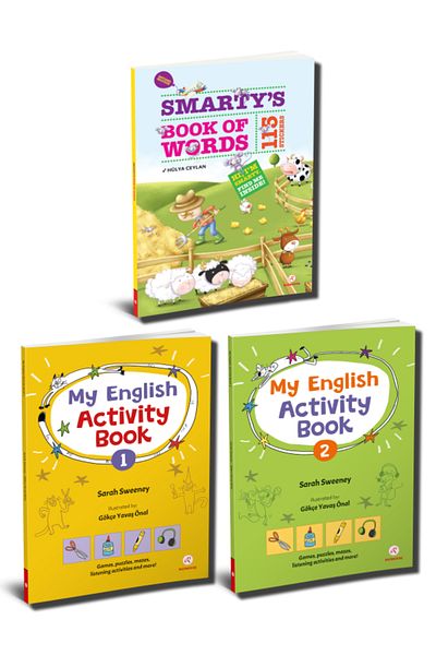 Redhouse Kidz Yayınları Smartys Book - My English Activity Book - 1 and 2 Sets, 3 Books