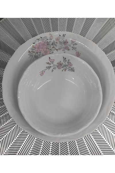 Porland Porcelain Dream 12-Piece Plate Set for 6 People (Plate Bowl)
