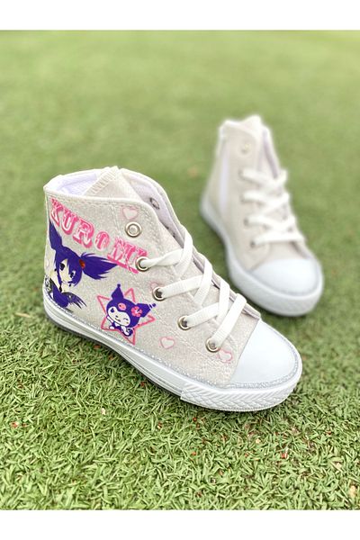 NS Little Tenis pentru fete cu imprimeu Kuromi, ortopedic, fund plat.