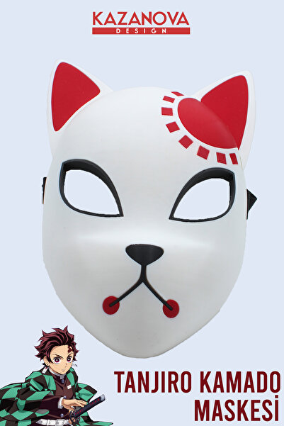 Kazanova Design Tanjiro Kamado Demon Slayer Giyilebilir Maske