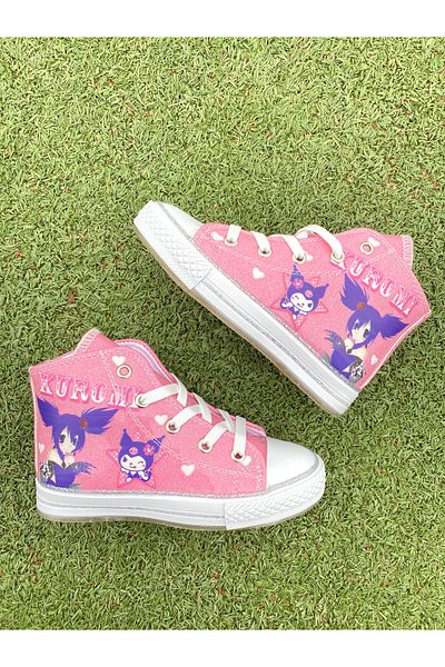 NS Little Kuromili Girls' Sneakers - Orthopedic, Pink, Flat Bottom