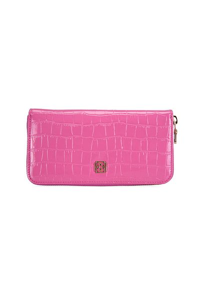 Desa Portofel de damă Zane Pink din piele cu imprimeu crocodil