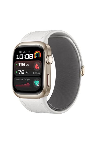 Huawei Watch D2 Gold With White Composite Leather Strap