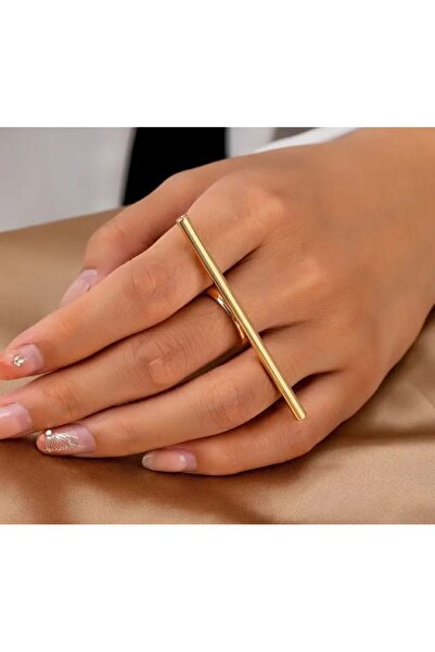 Dgt Luxury حلقة ذهبية هندسية قابلة للتعديل بخط واحد