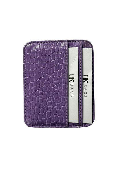 UK BAGS Faux Leather Crocodile Pattern Card Holder