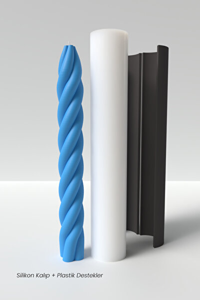 Cageartstudio Şamdan Mum Silikon Kalıp M3 - Uzun Wave Mum Silikon Kalıp, Mum ...