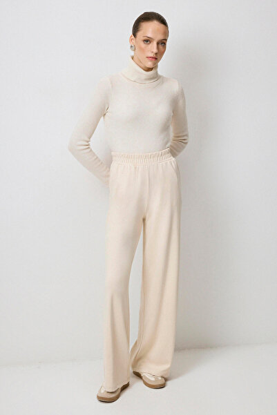 Touché Privé Pletené kalhoty rovného střihu s elastickým pasem