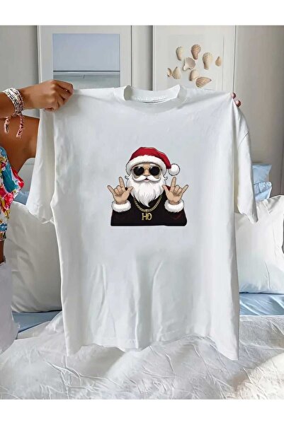 PERISENSE تي شيرت نسائي/رجالي ذو طابع العام الجديد باللونين الأحمر والأبيض لع...