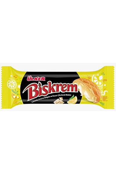Ülker White Chocolate Ülker Biskrem with Lemon Cream Filling - 94.5g X 2 Pack