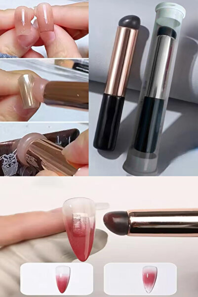 Ax Axentia Silikon Yıkanabilir Kutulu Nail Art Stamper French Parmak Tırnak S...