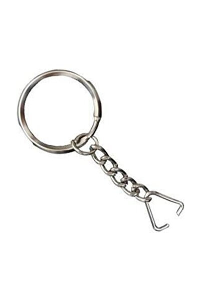 BEİLYS COSMETİCS & ACCESSORY Anahtarlık Halkası Zincirli 50adet Gümüş Rengi