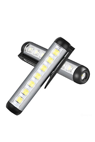 sgeteknoloji Mıknatıslı 4 Mod'lu 7 Led'li Mini El Feneri Şarjlı, Kamp Lambası...
