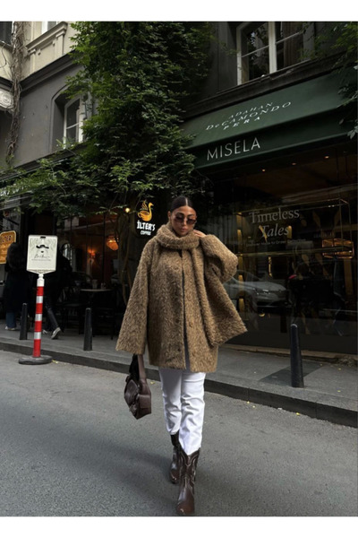 Kokosh moda DRESSIFY WOMEN’S FASHION Шерстяний знімний шарф, двокомпонентний ...