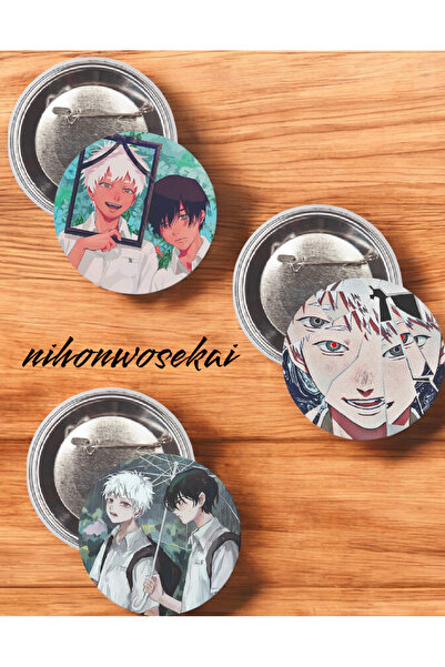 nihonwosekai summer hikaru died Yaoi BL Anime Buton Rozet 37mm 3 ADET