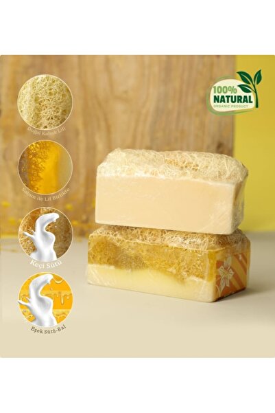 liora naturel عبوة من قطعتين من ألياف اليقطين الطبيعية المصنوعة يدويًا من حلي...