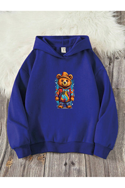 YUNAYT Dječja majica sa kapuljačom i printom