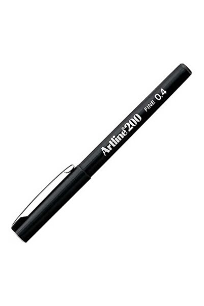 artline 200 Fineliner 0.4mm Keçe Uçlu Kalem Siyah