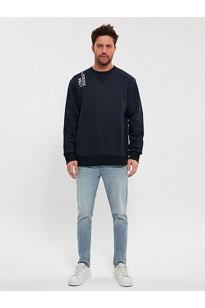 Ltb Navy Blue Sweatshirt - With Slogan