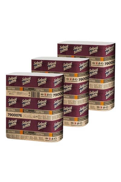 Selpak Professional Selpak Professional Extra 3*200 Sheets Folded 3 Pieces Z Towels Check-Pick