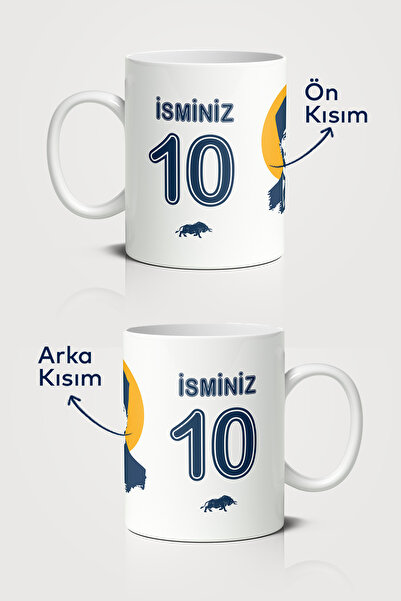 Gizeo Concept Sarı Lacivert Atatürk Tasarımlı Forma İsimli Kişiye Özel Baskıl...
