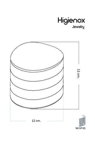 Higienox Olivia Jewelry Taki Düzenleme Kutusu Organizeri Beyaz.