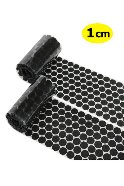 Dünya Magnet 25 Adet Arkası Yapışkanlı Yuvarlak Cırt Cırtlı Bant, Kaliteli Cı...