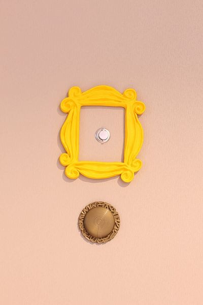 Maflen Σετ στολίδι πόρτας Monica's Yellow Vintage Αξεσουάρ πλαισίου 17x19 cm και πόμολο πόρτας