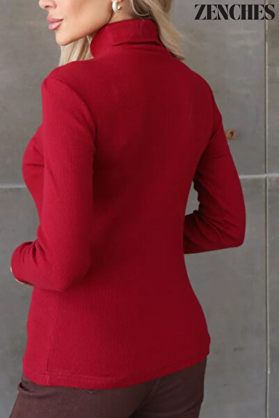 ZENCHES Slimfit Boğazlı Kazak