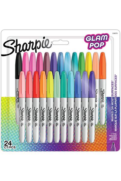 UDMK STORE Sharpie Fine Glam Pop Permanent Marker 24 Pack Bls
