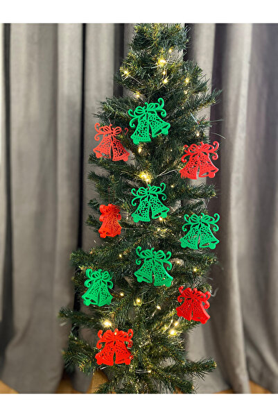 ASRIN Ev Teknolojileri New Year's Tree 10 Piece Bell Model Ornament