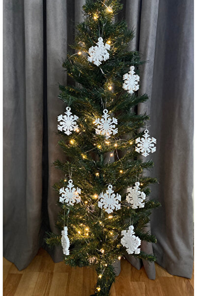 ASRIN Ev Teknolojileri Christmas Tree 10 Snowflake Ornament