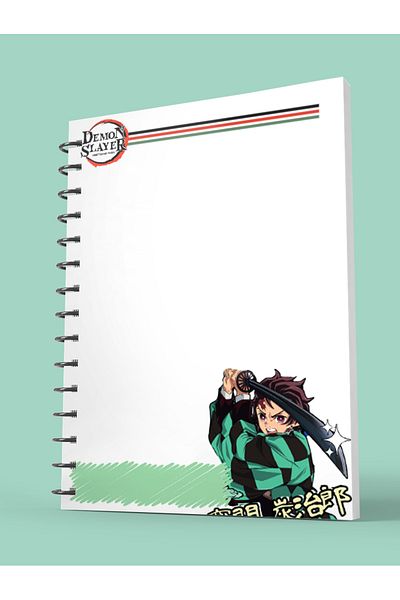 nihonwosekai Demon Slayer Demon Slayer Anime A5 Boy Spiral Notebook 50 Sheets
