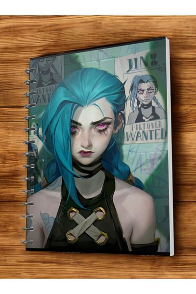 nihonwosekai Arcane Jinx Lol Anime A5 Size Spiral Notebook 50 Sheets