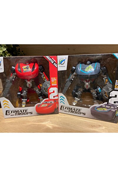 liss çarşı Robot Cars Dönüşebilen Aksesuarlı İkili Set Transformens El becerisi Geliştirici Çocuk Dönüşebilen